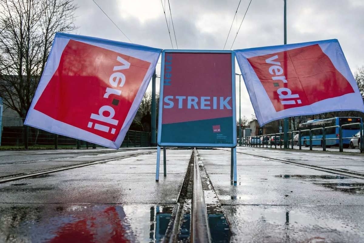 Забастовка транспорта в Германии 27 февраля 2026 года. Фото: ausnews.de