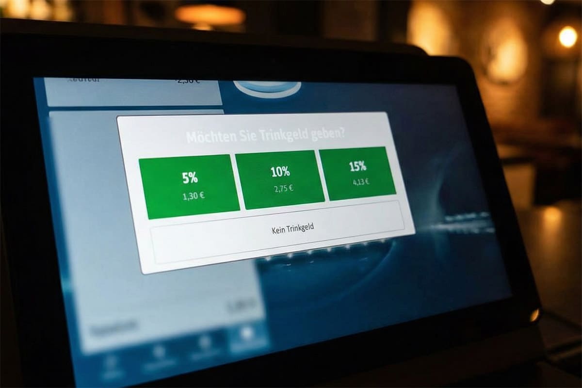 10 евро чаевых при счёте в 50: новый тренд злит покупателей в Германии. Фото: ausnews.de