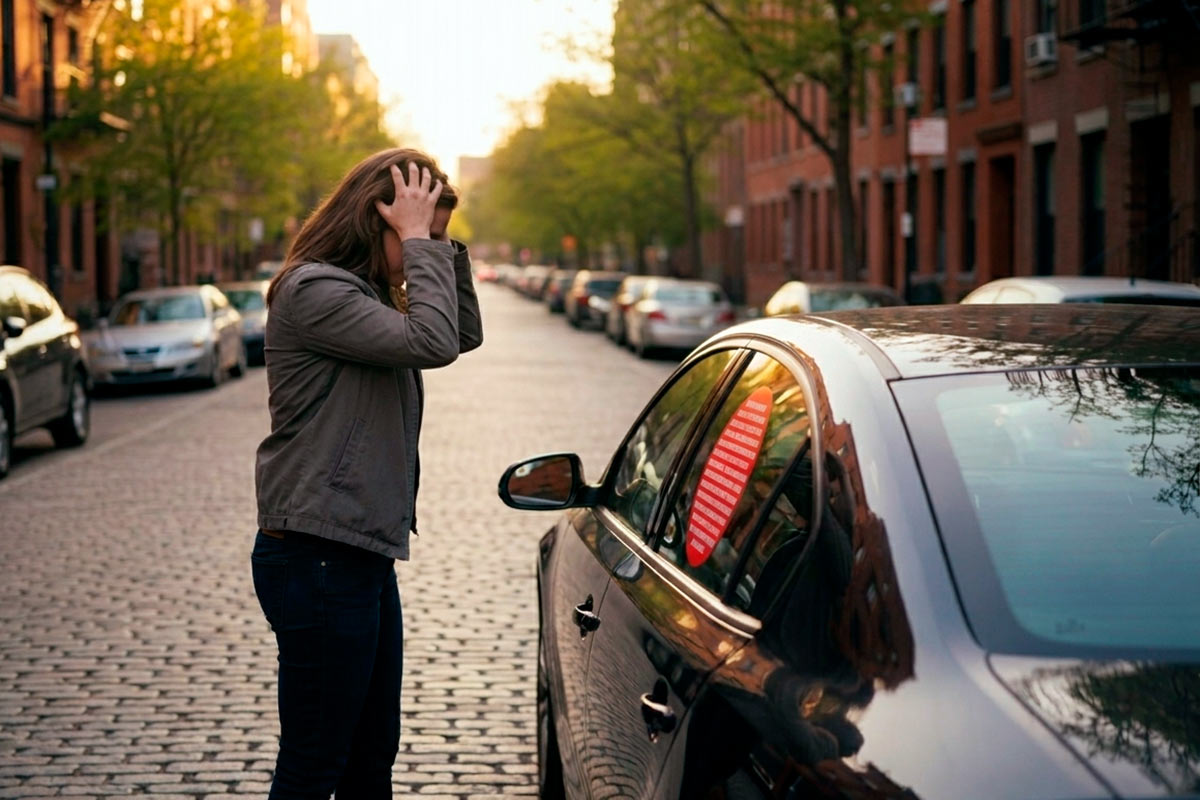 Водителей в Германии предупреждают о красной наклейке. Фото: ausnews.de