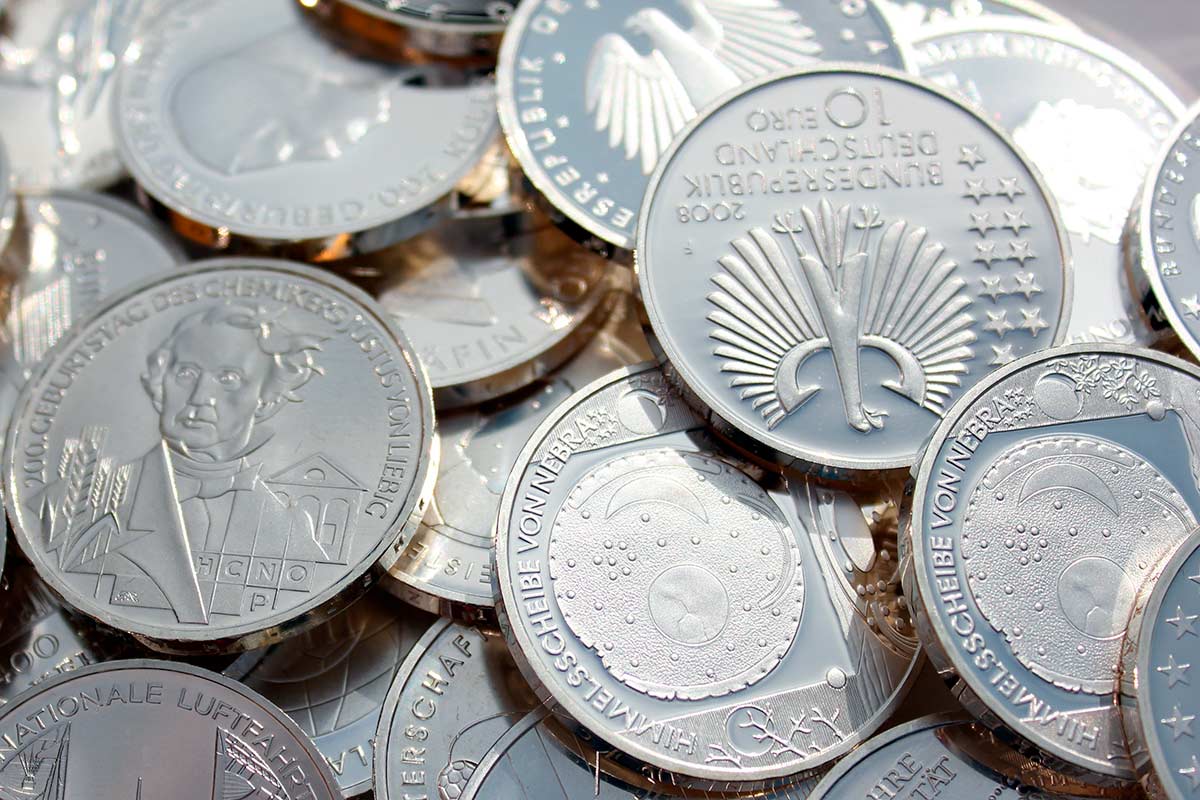Серебряные монеты в Германии обесценились: проба снижена. Фото: pixabay.com