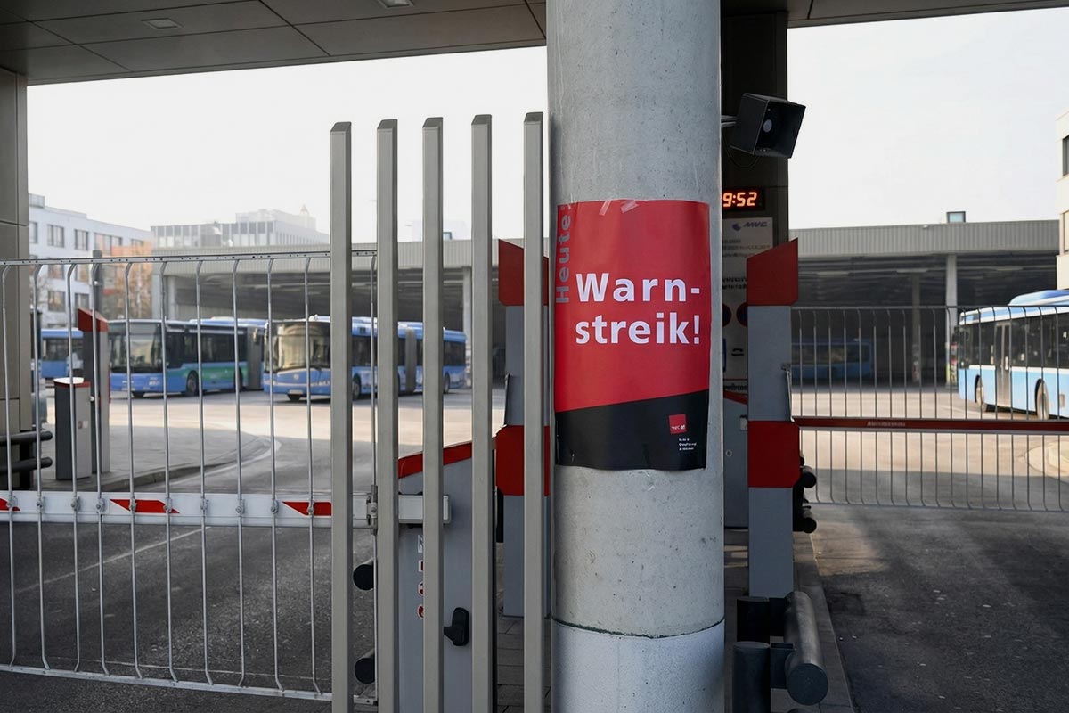 Транспортные забастовки в Германии с 7 апреля 2026 года. Фото: ausnews.de