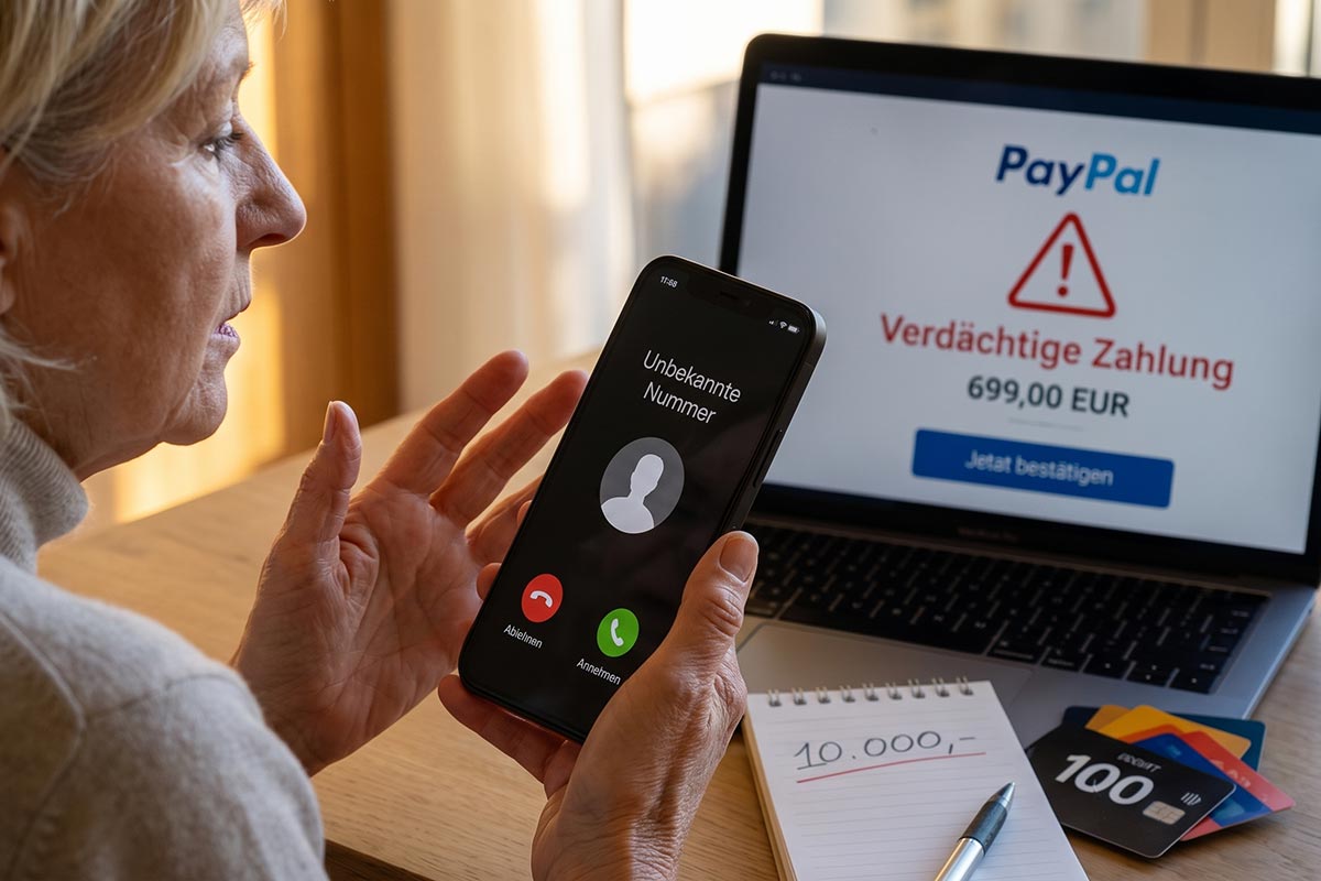 Мошеннический звонок от имени PayPal: что произойдёт, если вы нажмёте кнопку «1». Фото: ausnews.de
