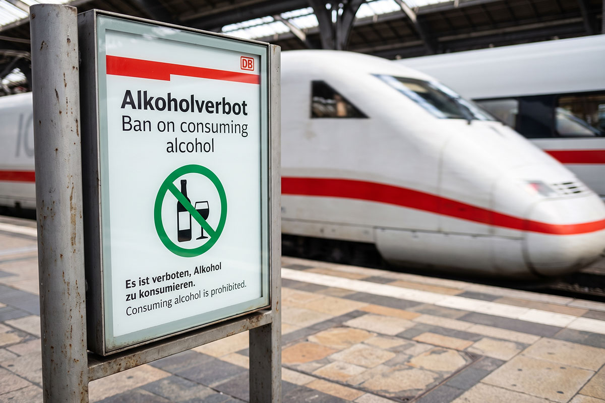 Deutsche Bahn запрещает пить алкоголь на новых вокзалах: что изменится для пассажиров. Фото: ausnews.de