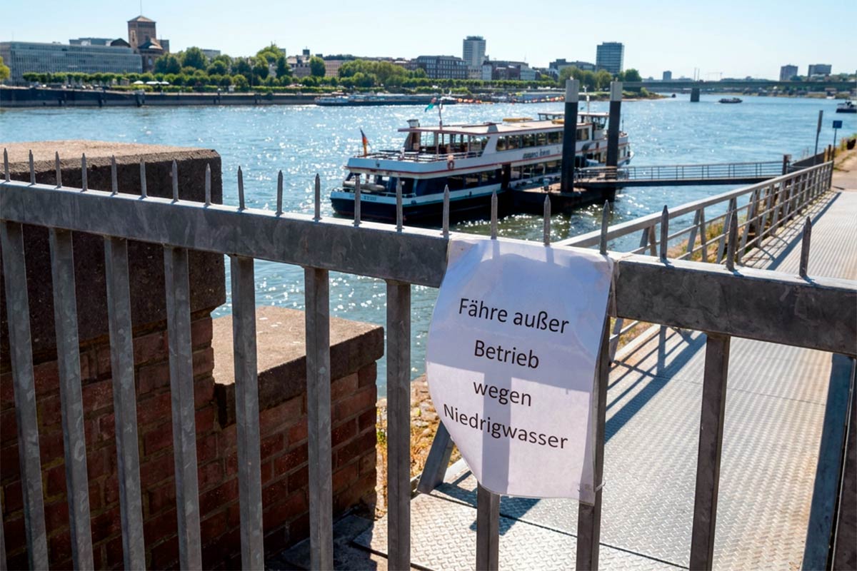 Уровень воды в реках Германии резко падает из-за жары: чем это грозит. Фото: ausnews.de